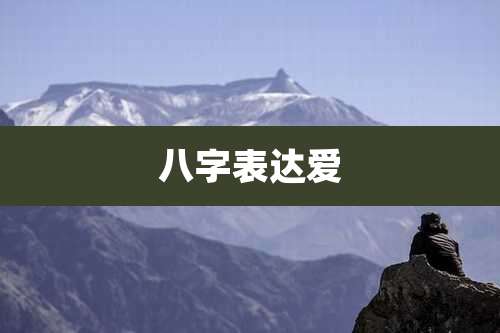 八字表达爱