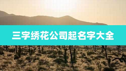 三字绣花公司起名字大全