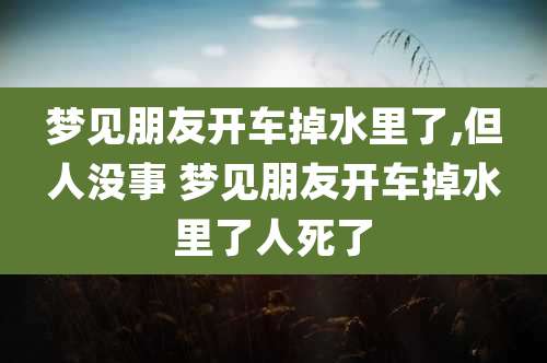 梦见朋友开车掉水里了,但人没事 梦见朋友开车掉水里了人死了