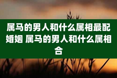 属马的男人和什么属相最配婚姻 属马的男人和什么属相合
