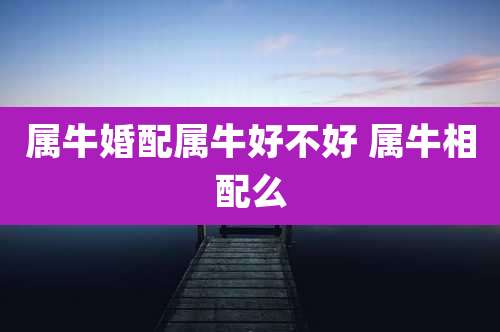 属牛婚配属牛好不好 属牛相配么