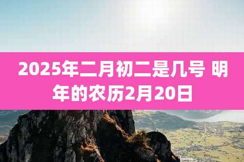 2025年二月初二是几号 明年的农历2月20日