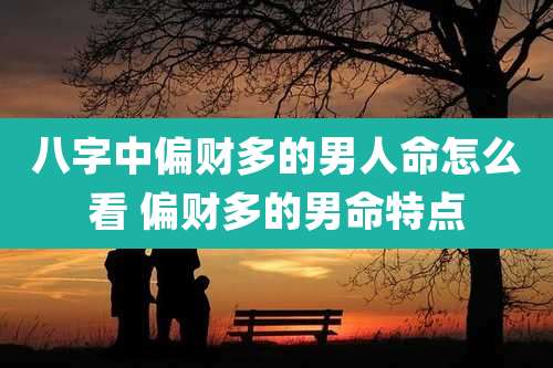 八字中偏财多的男人命怎么看 偏财多的男命特点