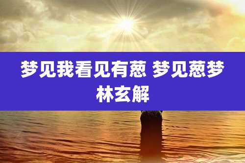 梦见我看见有葱 梦见葱梦林玄解