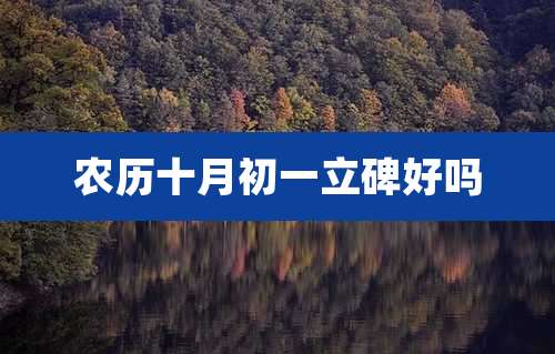 农历十月初一立碑好吗