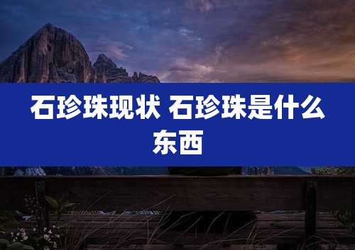石珍珠现状 石珍珠是什么东西