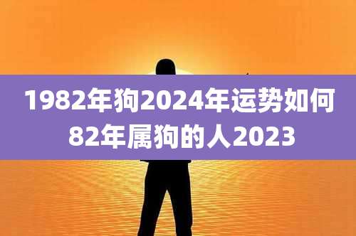 1982年狗2024年运势如何 82年属狗的人2023