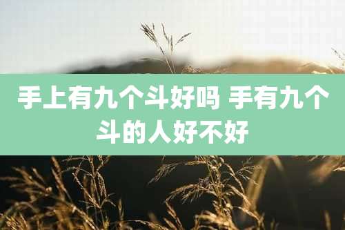 手上有九个斗好吗 手有九个斗的人好不好