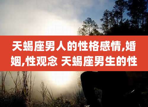 天蝎座男人的性格感情,婚姻,性观念 天蝎座男生的性