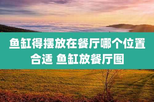 鱼缸得摆放在餐厅哪个位置合适 鱼缸放餐厅图