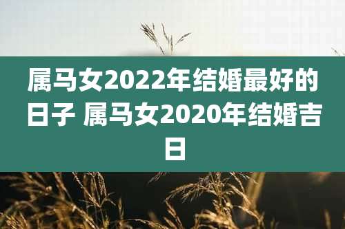 属马女2022年结婚最好的日子 属马女2020年结婚吉日