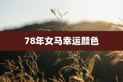 78年女马幸运颜色