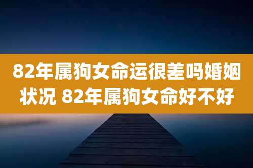 82年属狗女命运很差吗婚姻状况 82年属狗女命好不好