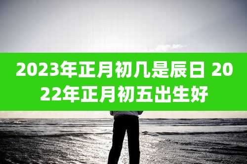2023年正月初几是辰日 2022年正月初五出生好