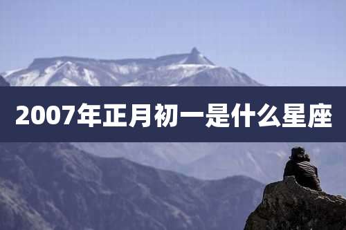 2007年正月初一是什么星座