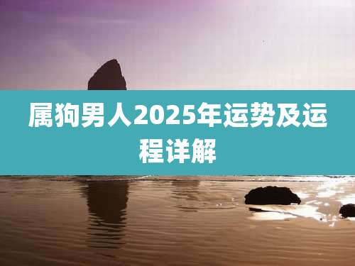 属狗男人2025年运势及运程详解
