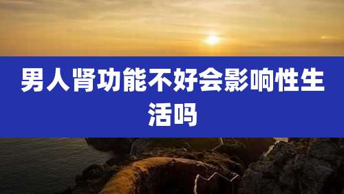 男人肾功能不好会影响性生活吗