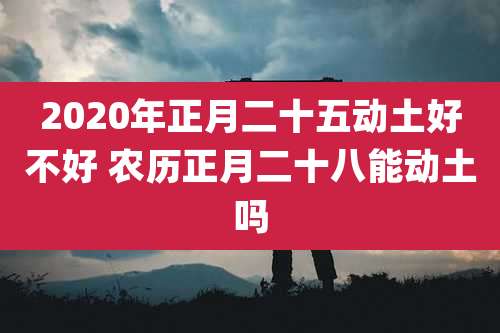 2020年正月二十五动土好不好 农历正月二十八能动土吗