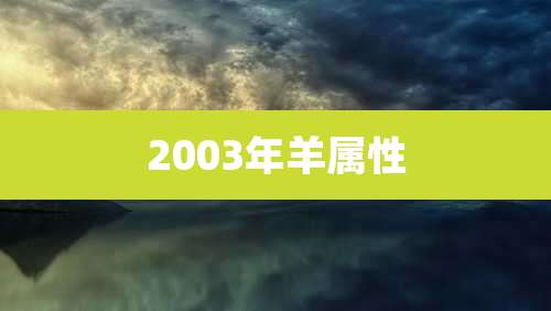 2003年羊属性