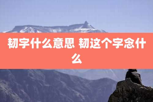 韧字什么意思 韧这个字念什么