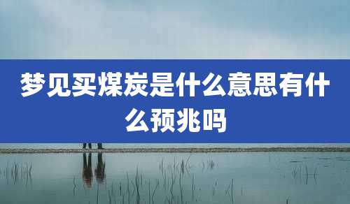 梦见买煤炭是什么意思有什么预兆吗