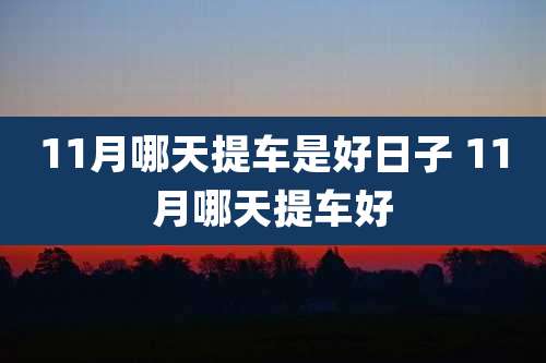 11月哪天提车是好日子 11月哪天提车好