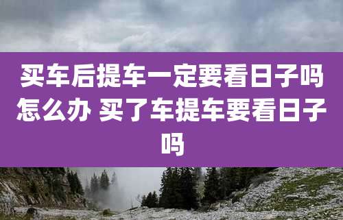 买车后提车一定要看日子吗怎么办 买了车提车要看日子吗