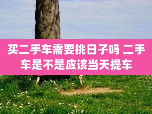 买二手车需要挑日子吗 二手车是不是应该当天提车