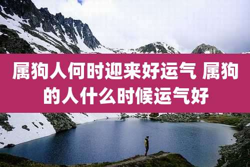 属狗人何时迎来好运气 属狗的人什么时候运气好