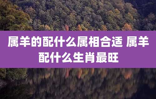 属羊的配什么属相合适 属羊配什么生肖最旺