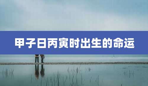 甲子日丙寅时出生的命运