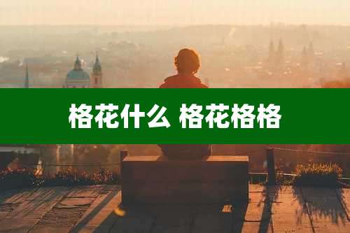 格花什么 格花格格
