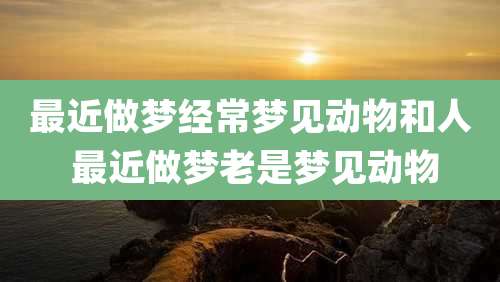 最近做梦经常梦见动物和人 最近做梦老是梦见动物