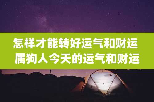 怎样才能转好运气和财运 属狗人今天的运气和财运