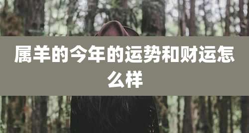 属羊的今年的运势和财运怎么样