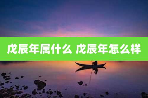 戊辰年属什么 戊辰年怎么样