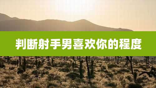 判断射手男喜欢你的程度