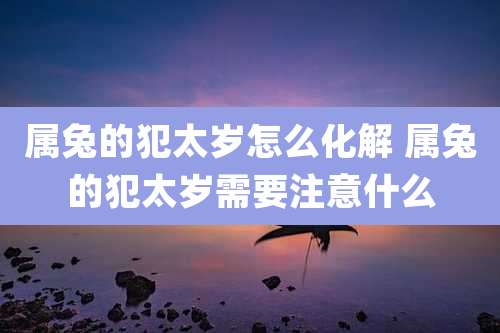 属兔的犯太岁怎么化解 属兔的犯太岁需要注意什么