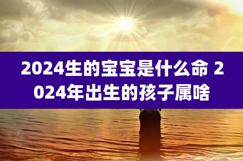 2024生的宝宝是什么命 2024年出生的孩子属啥