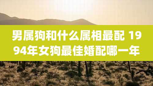 男属狗和什么属相最配 1994年女狗最佳婚配哪一年