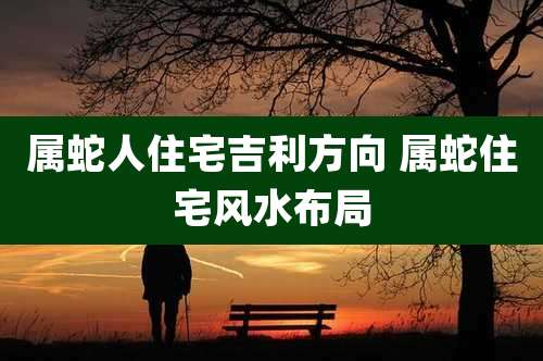 属蛇人住宅吉利方向 属蛇住宅风水布局
