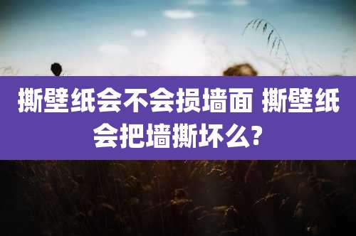 撕壁纸会不会损墙面 撕壁纸会把墙撕坏么?