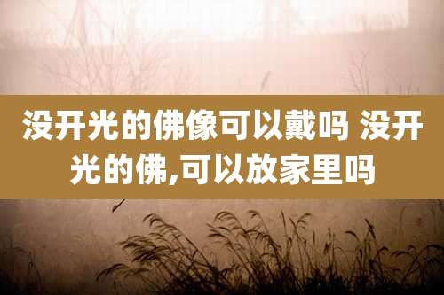 没开光的佛像可以戴吗 没开光的佛,可以放家里吗