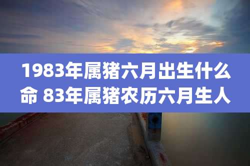 1983年属猪六月出生什么命 83年属猪农历六月生人