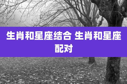 生肖和星座结合 生肖和星座配对