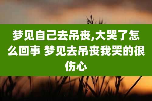 梦见自己去吊丧,大哭了怎么回事 梦见去吊丧我哭的很伤心