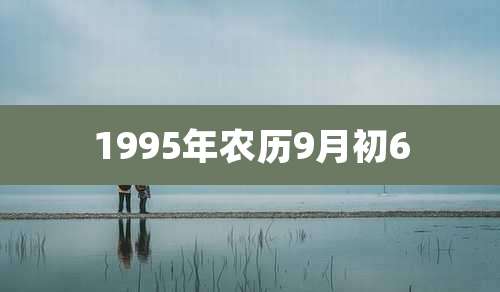 1995年农历9月初6