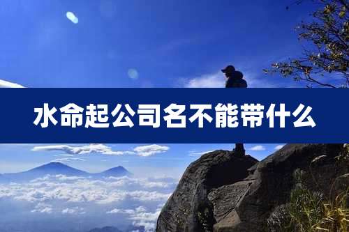 水命起公司名不能带什么