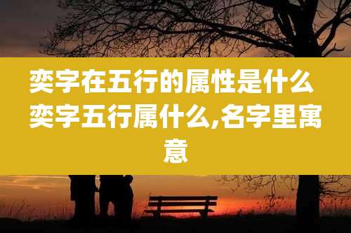 奕字在五行的属性是什么 奕字五行属什么,名字里寓意