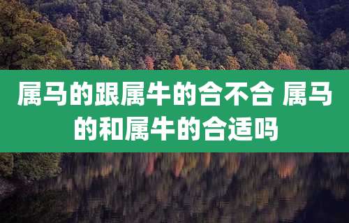 属马的跟属牛的合不合 属马的和属牛的合适吗